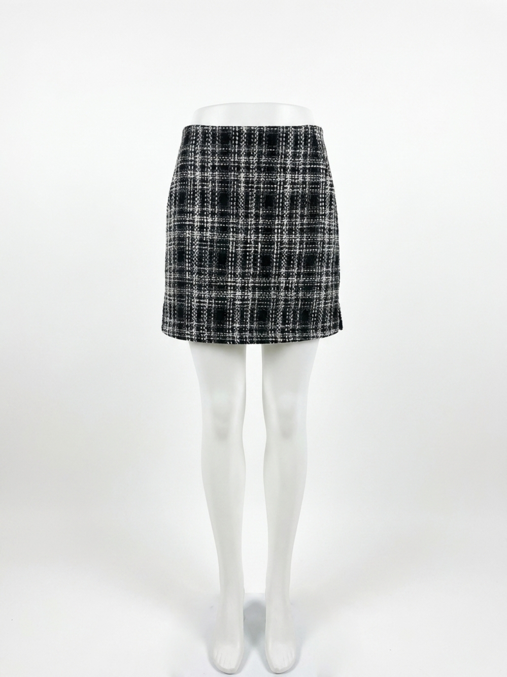 NEW LUCY PARIS iman plaid mini skirt in black/cream